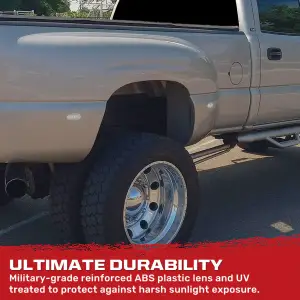 Recon Truck Accessories - 264133WHCL |ÊRecon Dually Fender Lenses (4-Piece Set) w/ 4 White LED Lights in Clear (1999-2014 Silverado, Sierra 3500) - Image 4