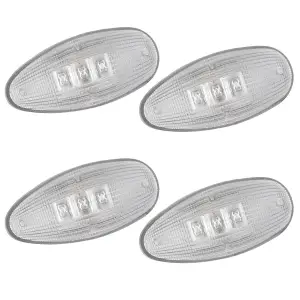 Recon Truck Accessories - 264133WHCL |ÊRecon Dually Fender Lenses (4-Piece Set) w/ 4 White LED Lights in Clear (1999-2014 Silverado, Sierra 3500) - Image 2