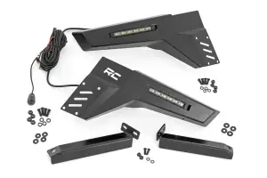 92088 | Rough Country Bumper Wings For Honda Pioneer 1000-6 (2023-2024) | Pair 6 Inch Slim Line LED Light