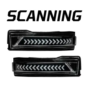 Recon Truck Accessories - 264246WHCLS |ÊReconÊSide Mirror Lenses Scanning LED Turn Signals White LED in Clear (2019-2024 Ram 1500) - Image 2
