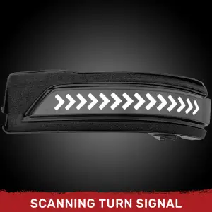 Recon Truck Accessories - 264246WHCLS |ÊReconÊSide Mirror Lenses Scanning LED Turn Signals White LED in Clear (2019-2024 Ram 1500) - Image 7