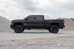 Rough Country - 97570 | Rough Country 3.5 Inch Lift Kit For Chevrolet Silverado/GMC Sierra 2500HD/3500HD 2WD/4WD | Factory Rear Overload Springs, Aluminum Finish Control Arm, V2 Monotube Shocks - Image 5