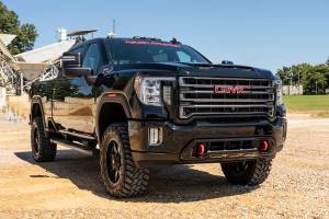 Rough Country - 97750RED | Rough Country 3 Inch Lift Kit Red Control Arms Vertex Shocks (2020-2025 Silverado, Sierra 2500 HD With Factory Rear Overloads) - Image 4
