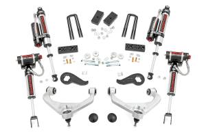 97750 | Rough Country 3 Inch Lift Kit Aluminum Control Arms Vertex Shocks (2020-2025 Silverado, Sierra 2500 HD With Factory Rear Overloads)