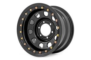 Rough Country - RC51-7655SL | Rough Country Steel Simulated Bead Lock Wheel Black | 17x9 | 6x5.5 | 4.25 Bore | -12 - Image 2