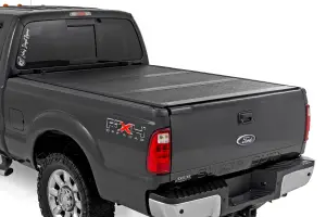 47214651B | Rough Country Hard Low Profile Bed Cover (1999-2016 F250, F350 Super Duty 2WD/4WD | 6'10" Bed)