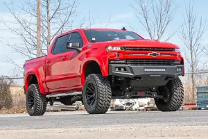 21002S | Rough Country Stainless Oval Nerf Steps (2019-2025 Silverado, Sierra 1500 2WD/4WD | 2020-2025 Silverado, Sierra 2500 HD, 3500 HD 2WD/4WD | Crew Cab Models ONLY)