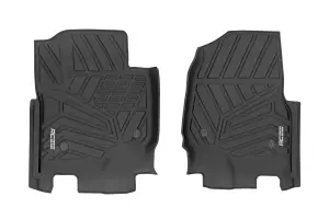 Rough Country - FF-5171 | Rough Country Flex-Fit Floor Mats For Ford F-250 / F-350 Super Duty (2017-2024) | Front - Image 1