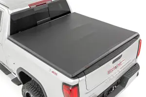 41308550 | Rough Country Soft Tri-Fold Bed Cover (2019-2025 Silverado, Sierra 1500 2WD/4WD 5'10" Bed | Short Bed)