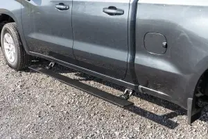 PSR51925 | Rough Country Power Retractable Running Boards With LED Lights (2019-2025 Silverado, Sierra 1500, 2500 HD, 3500 HD 2WD/4WD | Double Cab)
