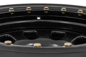 Rough Country - RC51-5165SL | Rough Country Steel Simulated Bead Lock Wheel Black | 15x10 | 5x4.5 | 3.30 Bore | -39mm - Image 4