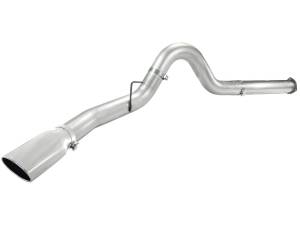 49-03055-P | AFE Power ATLAS 5 IN Aluminized Steel DPF-Back Exhaust System w/Polished Tip (2011-2014 F250, F350 Super Duty V8-6.7L td)
