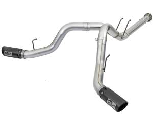 49-03092-B | AFE Power ATLAS 4 IN Aluminized Steel DPF-Back Exhaust System w/Black Tip (2017-2024 F250, F350 Super Duty V8-6.7L td)