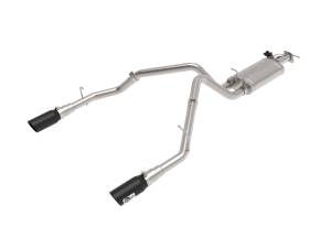 aFe Power - 49-32081-B | AFE Power Gemini XV 3 IN 304 Stainless Steel Cat-Back Exhaust System w/ Cut-Out Black (2019-2024 1500 V8-5.7L) - Image 1