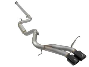 49-33083-B | AFE Power Takeda 3 IN 304 Stainless Steel Cat-Back Exhaust System w/Black Tip (2013-2018 Focus ST L4-2.0L t)