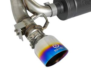 aFe Power - 49-33103-L | AFE Power Takeda 3 IN 304 Stainless Steel Cat-Back Exhaust System w/ Blue Flame Tip (2016-2018 Focus RS L4-2.3L t) - Image 5