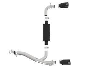 aFe Power - 49-33104-B | AFE Power Takeda 3 IN 304 Stainless Steel Axle-Back Exhaust System w/ Black Tip (2016-2018 Focus RS L4-2.3L t) - Image 2