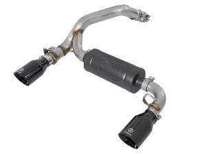 49-33104-B | AFE Power Takeda 3 IN 304 Stainless Steel Axle-Back Exhaust System w/ Black Tip (2016-2018 Focus RS L4-2.3L t)