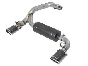 49-33104-C | AFE Power Takeda 3 IN 304 Stainless Steel Axle-Back Exhaust System w/ Carbon Fiber Tip (2016-2018 Focus RS L4-2.3L t)