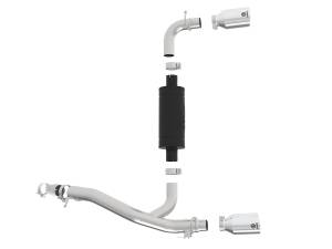aFe Power - 49-33104-P | AFE Power Takeda 3 IN 304 Stainless Steel Axle-Back Exhaust System w/ Polished Tip (2016-2018 Focus RS L4-2.3L t) - Image 2