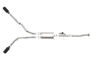 aFe Power - 49-33123-B | AFE Power Gemini XV 3 IN 304 Stainless Steel Cat-Back Exhaust System w/ Cut-Out Black (2015-2020 F150 Pickup V6-2.7L/3.5L tt/V8-5.0L) - Image 2