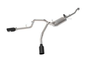 aFe Power - 49-33123-B | AFE Power Gemini XV 3 IN 304 Stainless Steel Cat-Back Exhaust System w/ Cut-Out Black (2015-2020 F150 Pickup V6-2.7L/3.5L tt/V8-5.0L) - Image 1