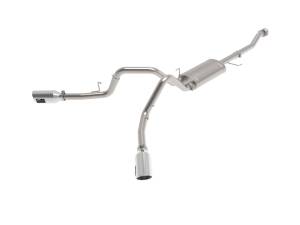 49-33126-P | AFE Power Vulcan Series 3 IN 304 Stainless Steel Cat-Back Exhaust System w/Polished Tip (2021-2024 F150 Pickup V6-2.7L/3.5L tt/V8-5.0L)