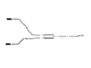 aFe Power - 49-33127-B | AFE Power Vulcan Series 3 IN 304 Stainless Steel Cat-Back Exhaust System w/ Black Tips (2021-2024 F150 Pickup V6-2.7L/3.5L tt/V8-5.0L) - Image 2