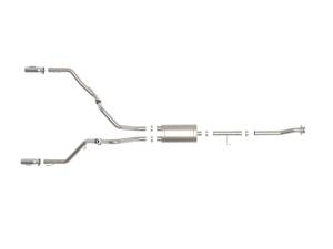 aFe Power - 49-33127-P | AFE Power Vulcan Series 3 IN 304 Stainless Steel Cat-Back Exhaust System w/ Polished Tip (2021-2024 F150 Pickup V6-2.7L/3.5L tt/V8-5.0L) - Image 2