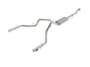 49-33127-P | AFE Power Vulcan Series 3 IN 304 Stainless Steel Cat-Back Exhaust System w/ Polished Tip (2021-2024 F150 Pickup V6-2.7L/3.5L tt/V8-5.0L)