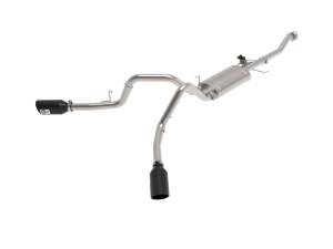 49-33129-B | AFE Power Gemini XV 3 IN 304 Stainless Steel Cat-Back Exhaust System w/ Cut-Out Black (2021-2024 F150 Pickup V6-2.7L/3.5L tt/V8-5.0L)