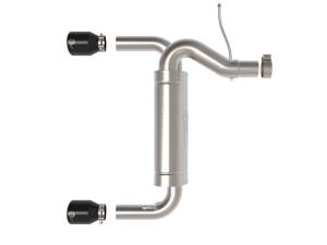49-33137-B | AFE Power Vulcan Series 3 IN to 2-1/2 IN Stainless Steel Axle-Back Exhaust System Black (2021-2024 Bronco L4-2.3L t/V6-2.7L tt)