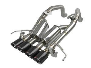 49-34056-1C | AFE Power MACH Force-Xp 304 Stainless Steel Axle-Back Exhaust System w/ Carbon Fiber Tips (2014-2019 Corvette C7 V8-6.2L)