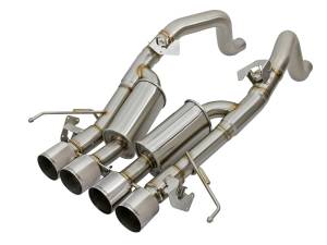 49-34056-P | AFE Power MACH Force-Xp 304 Stainless Steel Axle-Back Exhaust System w/Polished Tips (2014-2019 Corvette C7 V8-6.2L)