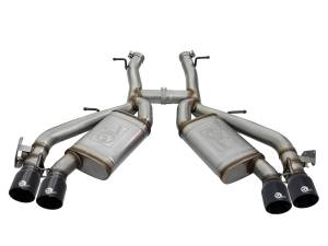 49-34068-B | AFE Power MACH Force-Xp 3 IN 304 Stainless Steel Axle-Back Exhaust System w/Black Tip (2016-2024 Camaro SS V8-6.2L sc)