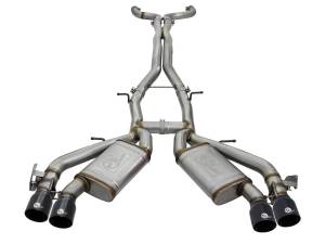 49-34069-B | AFE Power MACH Force-Xp 3 IN 304 Stainless Steel Cat-Back Exhaust System w/Black Tip (2016-2024 Camaro SS V8-6.2L sc)