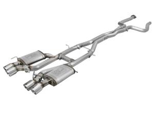 49-34078-P | AFE Power MACH Force-Xp 3 IN 304 Stainless Steel Cat-Back Exhaust System w/ Polished Tip (2016-2019 ATS-V V6-3.6L tt)