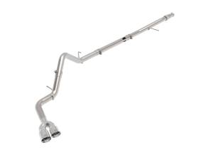 49-34129-P | AFE Power Rebel XD Series 3 IN 304 Stainless Steel DPF-Back Exhaust w/Dual Polished Tips (2020-2021 Silverado, Sierra 1500 L6-3.0L td)
