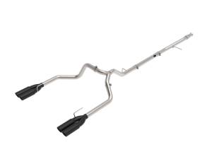 49-34130-B | AFE Power Vulcan Series 3 IN 304 Stainless Steel DPF-Back Exhaust System w/Black Tip (2020-2021 Silverado, Sierra 1500 L6-3.0L td)