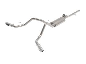 49-34132-P | AFE Power Gemini XV 3 IN 304 Stainless Steel Cat-Back Exhaust System w/ Cut-Out Polished (2014-2019 Silverado, Sierra 1500 V6-4.3L/V8-4.8/5.3L)
