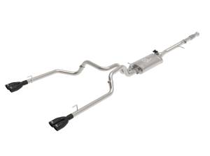 49-34139-B | AFE Power Gemini XV 3 IN 304 Stainless Steel Cat-Back Exhaust System w/ Cut-Out Black (2019-2024 Silverado, Sierra 1500 V8-5.3L)