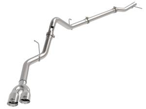 49-34145-P | AFE Power Rebel XD Series 3 IN 304 Stainless Steel DPF-Back Exhaust w/Dual Polished Tips (2023-2024 Silverado, Sierra 1500 L6-3.0L td)