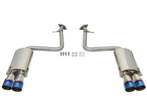 49-36037-L | AFE Power Takeda 2 IN 304 Stainless Steel Axle-Back Exhaust System w/ Blue Flame Tip (2018-2023 RC 300 L4-2.0L t)