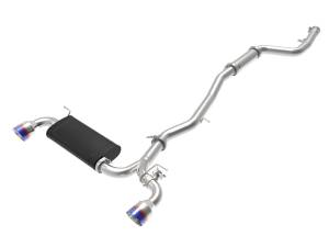 49-36043-L | AFE Power Takeda 3 IN to 2-1/2 IN 304 Stainless Steel Cat-Back Exhaust System w/ Blue Tip (2020-2024 GR Supra A90 L6-3.0L t)