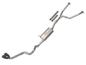 49-36061-B | AFE Power Vulcan Series 2-1/2 IN to 3 IN Stainless Steel Cat-Back Exhaust System Black (2022-2024 Tundra V6-3.4L tt)