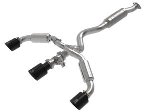 aFe Power - 49-36070-B | AFE Power Gemini XV 3 IN to 2-1/2 IN 304 Stainless Steel Cat-Back Exhaust w/ Cut-Out Black (2023-2024 GR Corolla L3-1.6L t) - Image 1
