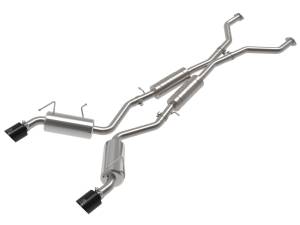 49-36139-B | AFE Power Takeda 2-1/2 IN 304 Stainless Steel Cat-Back Exhaust w/ Resonator and Black Tip (2009-2020 370Z V6-3.7L)