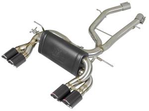 49-36338-1C | AFE Power MACH Force-Xp 2-1/2 IN Stainless Steel Axle Back Exhaust w/ Carbon Fiber Tips (2015-2020 M3/M4 F80/82/83 L6-3.0L tt)
