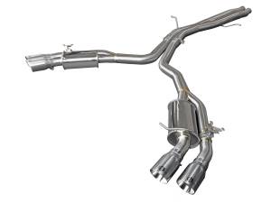 49-36427-P | AFE Power MACH Force-Xp 3 IN to 2-1/2 IN Stainless Steel Cat-Back Exhaust System Polished (2018-2020 RS5 V6-2.9L tt)