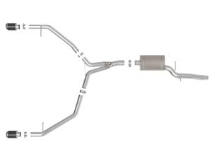 aFe Power - 49-36437-C | AFE Power MACH Force-Xp 3 to 2-1/2 IN Stainless Steel Axle-Back Exhaust w/ Carbon Tip (2013-2016 Allroad L4-2.0L t) - Image 2